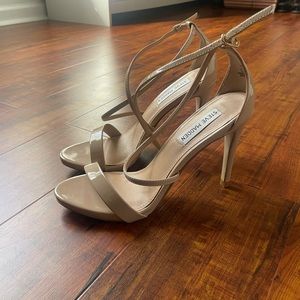 Nude steve madden strap heels